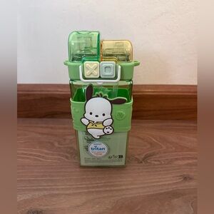Pochacco Sanrio - Miniso Green & Yellow Tritan Water Bottle - Brand New